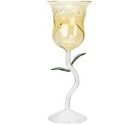 DIYEAH Copa de Vino Forma de Rosa de Vidrio Transparente de 200ml, Práctica y Delicada para Bar y Hotel, Adecuado para San Valentín y Regalos Románticos
