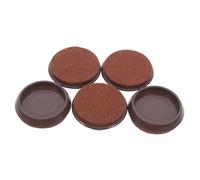 DIYEAH Copas para Ruedas Antideslizantes de Plástico para Muebles, Base de Fieltro, Protección de Suelo para Alfombras, 5 Piezas, Uso en Hogar y Oficina