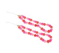 DIYEAH Cordones Colgantes Para Teléfono Adornos De Arcilla Polimérica, Decoración Charms De Corazón, Para Uso Diario, Color Rosa, Set De 2 Unidades, Diseño Delicado y Funcional