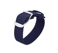 DIYEAH Correa de Reloj de Nailon Perlon Unisex Ajustable Transpirable para Relojes Inteligentes 20mm Color Azul Marino Resistente para Uso Diario y Deportivo