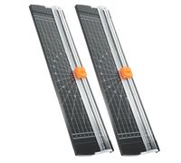 DIYEAH Cortador de papel de 2 piezas: Recortador de papel con regla de precisión plegable, tamaño A4, portátil, para álbumes de recortes, manualidades, etiquetas fotográficas y uso en el hogar y