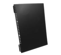 DIYEAH Cuaderno de Espiral Recargable A4 Cubierta de Plástico Negro, Diseño Desmontable Adecuado Escuela Aula, Evita la Pérdida de Hojas