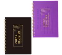 DIYEAH Cuaderno Material Pp y Papel Espiral para Chequera Personal 2 Piezas para Gestionar Depósitos y Controlar Balances Adecuado para Oficina y Hogar