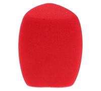 DIYEAH Cubierta Antiviento para Micrófono de Mano Pequeña de Esponja Roja, Filtro Antipop para Grabación, Reducción de Ruido Ambiental, Reutilizable para Karaoke y Podcast