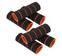 DIYEAH Cubiertas Antideslizantes para Barras de Dominadas de 100 Mm, Protectores de Espuma Negra y Naranja para Manillar de Puerta, 6 Piezas, Accesorio para Entrenamiento en Casa