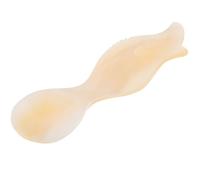 DIYEAH Cuchara y Fácil de Usar para Caviar Forma de Pez de Concha Amarilla, Superficie Suave Adecuado para Postres y Aperitivos en Casa o Cocina