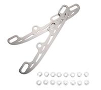 DIYEAH Cuchillas de Patinaje de Metal para Botas de Hockey 290 MM | Aleación de Aluminio y Acero Inoxidable, Kit de Conversión Topes, para Pista y Práctica