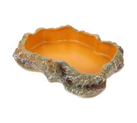 DIYEAH Cuenco Alimentador para Reptiles Resistente y Antideslizante Plato de Agua y Comida para Tortugas y Ranas Recipiente Duradero para Terrarios S