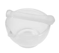 DIYEAH Cuenco y Mortero de Vidrio para Moler con Base Estable, Adecuado para Laboratorio y Cocina, Uso Multifuncional