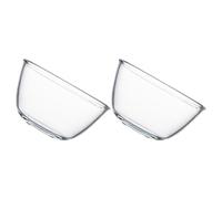 DIYEAH Cuencos de Vidrio para Ensalada y Mezcla 2 Piezas 500 Ml Ensaladera de Cristal Transparente Tazones Multifuncionales para Hogar Bar y Restaurante Bol para Batir y Servir