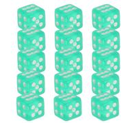 DIYEAH Dados Cuadrados Verdes Transparentes de Plástico, Mini Dados Ligeros y Fáciles de Leer 500 para Juegos de Mesa, Fiestas y Actividades Artísticas