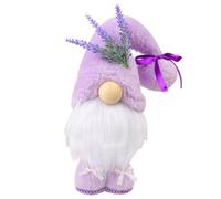 DIYEAH Decoración GNOME de Morada Figura de Enano Campestre para Primavera Adorno de Mesa Rústico para Hogar y Bandeja Decorativa para Sala y Fiesta Temática