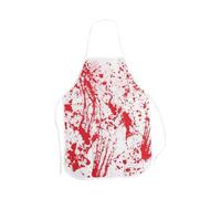 DIYEAH Delantal Aterrador de Halloween Manchas de Sangre Rojo, de Tela No Tejida, para Fiesta y Disfraz de Carnicero en Casa del Terror