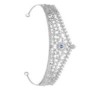 DIYEAH Diadema Accesorio Elegante y Portátil Circonita 3a de Novia de Aleación Ligera y Brillo Deslumbrante para Bodas y Banquetes para Mujer