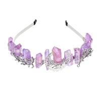 DIYEAH Diadema de Cristal Multicolor para Mujer Diseño de Luna y Rama, Accesorio Brillante y Elegante para Fiestas y Promesas, Estilo Glamuroso y Encantador