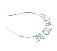 DIYEAH Diadema para Futuras Mamás Mom To Be, Accesorio Cabello Color Azul Lago, Ligera y Cómoda para Fiestas, Showers y Sesiones de Fotos de Maternidad, Diseño Elegante y Detallado
