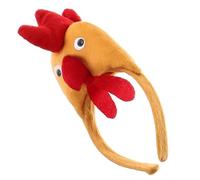 DIYEAH Diadema para Niñas Diseño de Pollo Tridimensional Color Marrón, Accesorio de Cosplay y Disfraz para Fiestas, Banda Pelo Divertida y Decorativa para Pascua y Cumpleaños