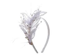 DIYEAH Diadema Plumas para Novia y Damas de Honor, Accesorio Cabello Ligero y Cómodo, Tocado Elegante para Bodas, Fiestas y Fotografía, Adecuado para Mujeres y Niñas