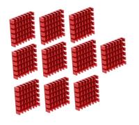 DIYEAH Disipador De Calor De Aluminio 25x25x5 Mm para Chip CPU y Led, 10 Piezas, Enfriador Térmico para Computadoras, Componentes Electrónicos y Refrigeración Avanzada, Color Rojo Oxidado