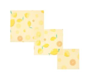 DIYEAH Envoltorios de Cera de Abeja Natural y Sostenible para Alimentos 3 Piezas de Tela Encerada de Algodón Orgánico Que Mantiene Frescos Frutas y Snacks en Loncheras Infantiles