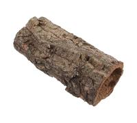 DIYEAH Escondite para Reptiles Pequeño de 20 Cm en Tronco Hueco de Madera Natural, Cueva Decorativa y Refugio para Geckos y Anfibios en Acuarios, Piel de Reptil Realista para Terrarios