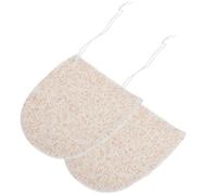 DIYEAH Esponja Limpiadora Beige, Natural para Eliminar Células Muertas y Cutículas, Guantes de Limpieza para Lavado de Cara 2 Piezas