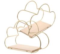 DIYEAH Estantes Flotantes de Pared Forma de Nube 2 Piezas Mediano y Grande Estantes para Pared de Metal Dorado Decoración Nórdica para Salón Dormitorio y Oficina Soporte para