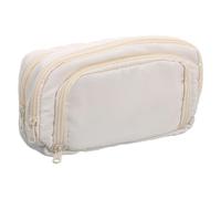 DIYEAH Estuche schreibwarentasche Cartuchera de Gran Capacidad Organizador de Suministros de Arte Bolsa de papelería de Gran Capacidad Case de lápiz para Artista poliéster Beige