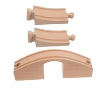 DIYEAH Expansión de Vías de Tren de Madera con Puentes y Túneles Accesorios Compatibles para Sets de Tren de Juguete Piezas Duraderas para Construcción de Redes Ferroviarias Infantiles