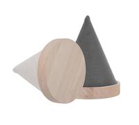 DIYEAH Expositor de Joyas Cónico de Sobremesa 2 Unidades Gris y Beige, Soporte para Pulseras y Relojes Compacto, Organizador para Venta Menor y Uso en Tocador