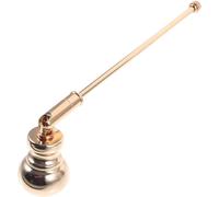 DIYEAH Extintor de Velas Metálico Pequeño Mango Largo de 28 CM Color Dorado Apagavelas Manual para Velas Aromáticas y Cilíndricas Accesorio Decorativo Seguro para Apagar el Hogar