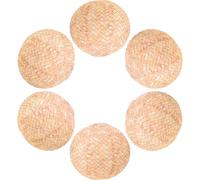 DIYEAH Faroles Colgantes de Papel Rústicos 6 Unidades Linternas Redondas de Papel con Pantalla de Arpillera Decoración para Bodas Fiestas y Ambientes Interiores y Exteriores