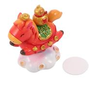 DIYEAH Figura de Caballo del Zodiaco en Resina Roja, Decoración de Escritorio para Oficina y Hogar, Estatua Pequeña para Año Chino, Accesorio Decorativo de Mesa Elegante