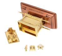 DIYEAH Figura Religiosa Decorativa del Arca del Pacto Pequeña 112X58X73 CM en Resina Tapa Funcional y Accesorios Bíblicos para Decoración Espiritual del Hogar y Colección Religiosa