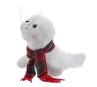DIYEAH Foca de Peluche de 23 cm, Suave y tierno Animal de Peluche con Bufanda, Ideal, decoración de guardería.