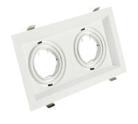 DIYEAH Foco LED Doble Cabezal para Instalación Empotrada Anillo Embellecedor y Portalámparas Gu10 para Cocina y Salón Interiores Luz