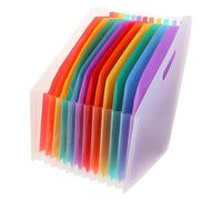 DIYEAH Folder de Archivos Expandible con Transparente Exterior Organizador de para Oficina Escolar y para Recibos y Papelera Alta Capacidad y Durabilidad