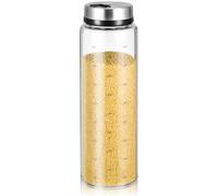 DIYEAH Frasco para Especias Giratorio de Acero Inoxidable y Vidrio 500 Ml Contenedor de Pimienta y Sal Compacto Bote para Condimentos de Cocina Doméstica y Barbacoas al Aire Libre