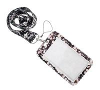DIYEAH Funda para Tarjeta De Identificación Patrón Floral Portatarjetas Cordón Duradera Multifuncional