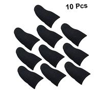 DIYEAH Fundas para Dedos para Juegos Antideslizantes y Antisudor para Teléfonos Móviles, Fibra Conductora Transpirable, Ultrafinas, Talla Única, Accesorio Ligero para Gamers, Color Negro Borde