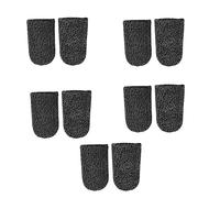 DIYEAH Fundas para Dedos para Juegos De Teléfono Transpirables 10 Piezas, Cobertura Ultra Delgada De Cobre 18 Hilos, Talla Única Negra, para Jugadores Móviles