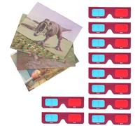 DIYEAH Gafas 3D de Papel Rojo y Azul Juego de 10 Unidades Lentes Estereoscópicas para Visualización 3D en Cine Aula y Proyectos Stem Ligeras y Portátiles