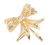 DIYEAH Gancho de Pared con Forma de Moño, Colgador de Moños para Pared, Grande, Metal Dorado, Decorativo, para Ropa y Utensilios de Cocina, para Cocina y Pisos Pequeños
