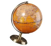 DIYEAH Globo Terráqueo Giratorio Decorativo para Escritorio 14 CM Color Amarillo Perla Globo Educativo para Aula y Aprendizaje Geográfico Adorno para Oficina y Estudio