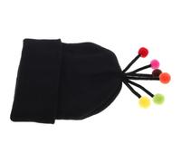 DIYEAH Gorro de Punto para Mujer Sombrero para Clima Frío para Mujer Negro de Fibra de Poliacrilonitrilo Pompón, Protección de Orejas, Estilo Urbano, para Invierno y Compras
