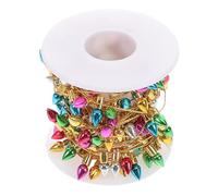 DIYEAH Guirnalda de Luces Navideñas Miniatura para Casa de Muñecas 5 Metros 101 Bombillas Falsas Electrochapadas de Plástico Decoración para Manualidades y Jardines de Hadas