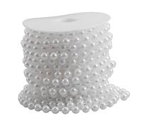 DIYEAH Guirnalda de Perlas Artificiales Cuerda de Algodón para Decoración de Bodas y Blanco
