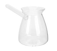 DIYEAH Hervidor Turco de Vidrio Grueso Transparente Asa Lateral, Resistencia de 30℃ a 100℃, Diseño Pico en V para Uso Doméstico