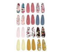 DIYEAH Horquillas de Tela Estampado de Flores, Set de 24 Unidades, Pasadores para Niñas, Pinzas Pelo Pequeños, Accesorios Decorativos para Peinados Infantiles Estilo Estilo Aleatorio