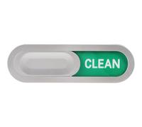 DIYEAH Imán Magnético Doble Cara para Lavavajillas, Señal Indicadora Limpio y Sucio, Tamaño Ovalado, Material Acrílico y Abs Ligero, Color Plata Marcadores Rojo y Verde, Adecuado